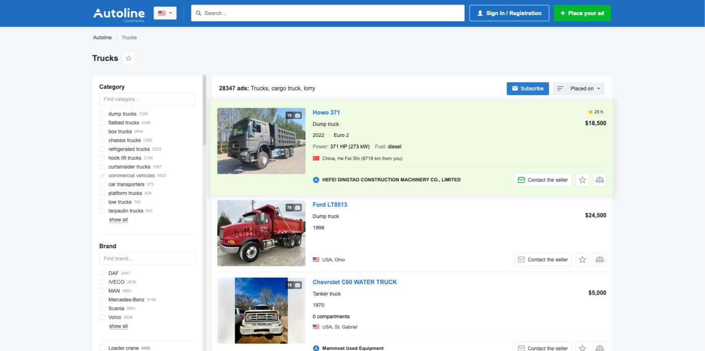 Autoline website